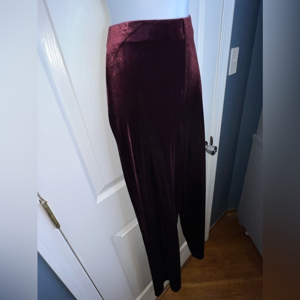 NWOT Gantos Women’s Small Purple Velour Flare Leg Dress Pant Pull On XS - Picture 13 of 14